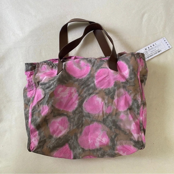 NWT Marni Shopping Bag in Pink & Ceramic See Details - Picture 1 of 4